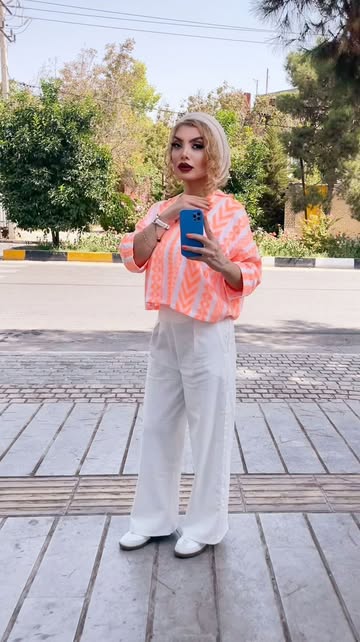 شومیز راکشا یقه هفت جنس پارچه لینن طرح دار